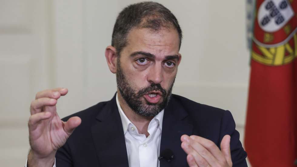 Entrevista ao ministro do Ambiente, Duarte Cordeiro, sobre a Cimeira dos Oceanos, no Ministério do Ambiente, Lisboa, 24 de junho de 2022. (ACOMPANHA TEXTO DE 27 DE JUNHO DE 2022). MIGUEL A. LOPES / LUSA