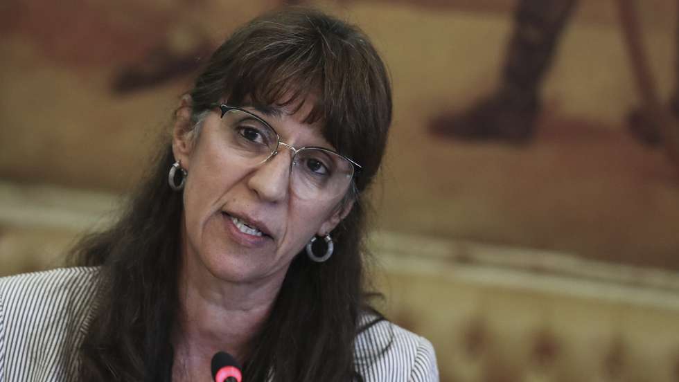 A ministra da Defesa Nacional, Helena Carreiras, durante a sua audição perante a Comissão de Defesa Nacional, na Assembleia da República, em Lisboa, 11 de outubro de 2022. ANTÓNIO COTRIM/LUSA