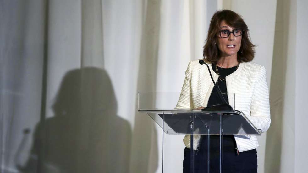 A ministra da Justiça, Catarina Sarmento e Castro, participa no XVI Encontro Anual do Conselho Superior da Magistratura (CSM), em Vila Nova de Gaia, 20 de outubro de 2022. ESTELA SILVA/LUSA