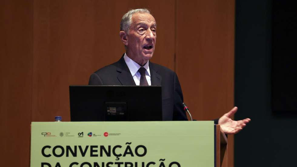 O Presidente da República, Marcelo Rebelo de Sousa, discursa no encerramento da Convenção da Construção: Habitação e Infraestruturas, realizada no Laboratório Nacional de Engenharia Civil (LNEC), Lisboa, 14 de dezembro de 2022.  MANUEL DE ALMEIDA/LUSA