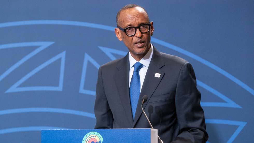 epa10363640 President of Rwanda Paul Kagame delivers remarks at the U.S. Africa Space Forum during the U.S. Africa Leaders Summit at the Walter E. Washington Convention Center in Washington, DC, USA, 13 December 2022. The U.S-Africa Leaders Summit brings together heads of state, government officials, business leaders, and civil society to strengthen ties between the U.S. and Africa.  EPA/SHAWN THEW