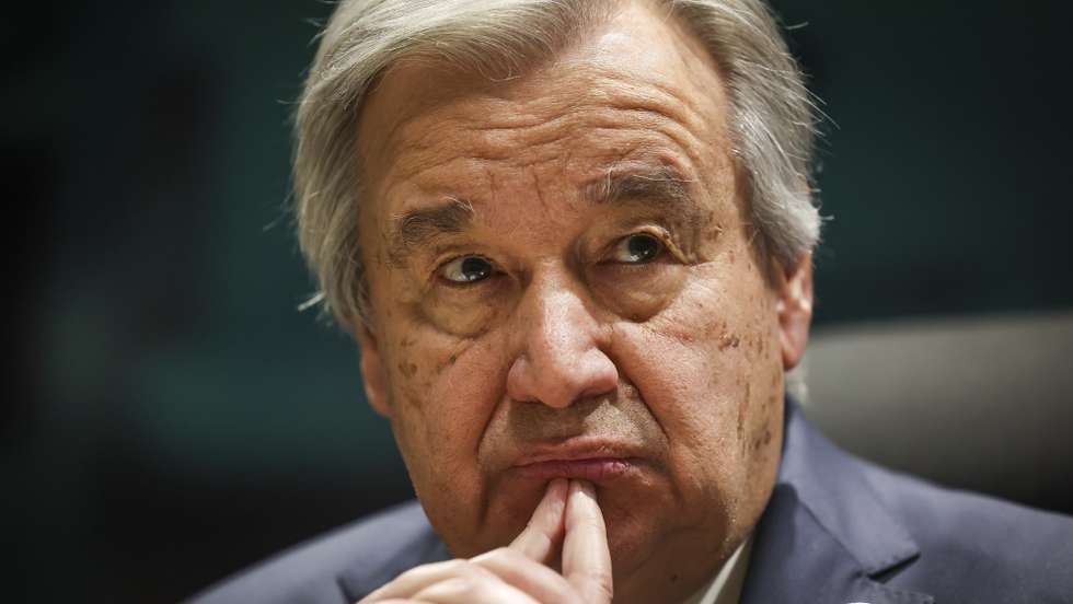The Secretary-General of the United Nations Antonio Guterres attends a meeting at the start of the African Union Summit in Addis Ababa, Ethiopia, 17 February 2023. The African Union Summit runs until 19. JOSE SENA GOULAO/LUSA