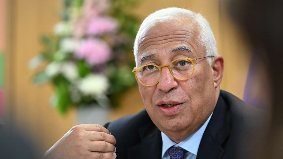 António Costa, Presidente do Conselho Europeu, participa num debate com jornalistas da Sala de Imprensa Europeia, Bruxelas, Bélgica, 16 de março de 2026. (ACOMPANHA TEXTO DA LUSA DE 17-03-2026) MARKUS LENHARDT/ DPA/ EUROPEAN NEWS ROOM/LUSA