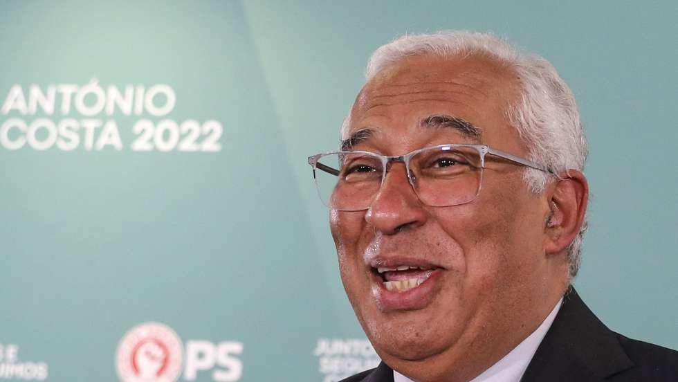 António Costa, Prime Minister of Portugal and leader of the Socialist Party (PS), delivers a speech as he celebrates the victory in the 2022 legislative elections, Lisbon, Portugal, 31 January 2022. More than 10 million voters living in Portugal and abroad vote today on the electoral roll to choose the 230 deputies for the Portuguese Parliament after the Parliament rejected the minority socialist government's 2022 state budget in November.  MIGUEL A. LOPES/LUSA