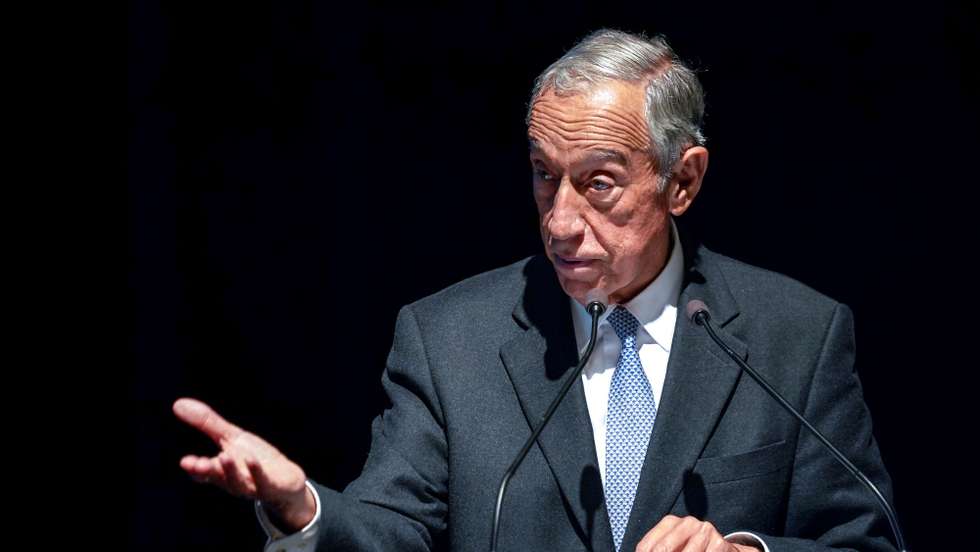 O Presidente da República, Marcelo Rebelo de Sousa, intervém durante a conferência "O futuro da participação visto pelos jovens" do ciclo de conferências anuais "O Futuro Já Começou", em Braga, 28 de novembro de 2022. HUGO DELGADO/LUSA