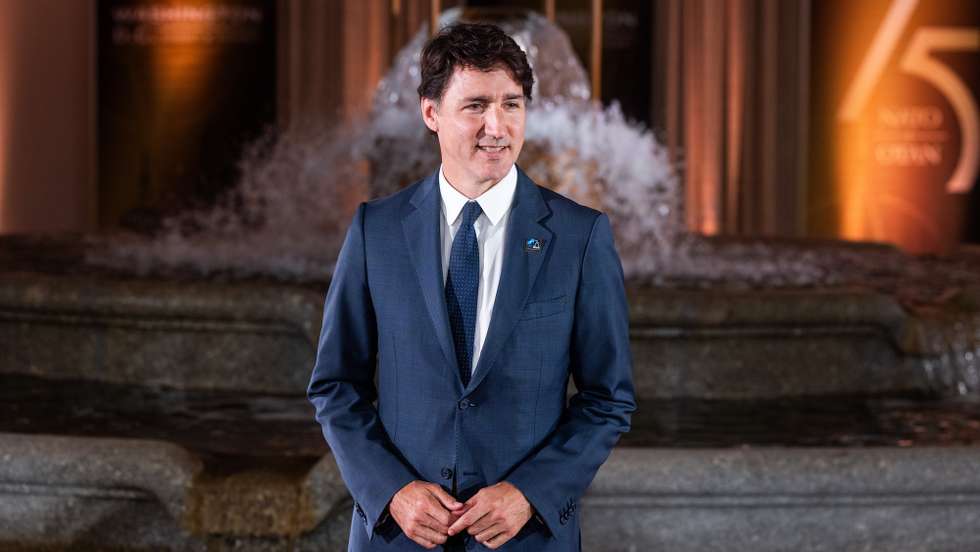 epa11469174 Prime Minister of Canada Justin Trudeau arrives for an event celebrating the 75th anniversary of the North Atlantic Treaty Organization (NATO) at the Andrew Mellon Auditorium in Washington, DC, USA, 09 July 2024. The 75th anniversary event kicked off NATOs three-day 2024 summit in downtown DC.  EPA/JIM LO SCALZO