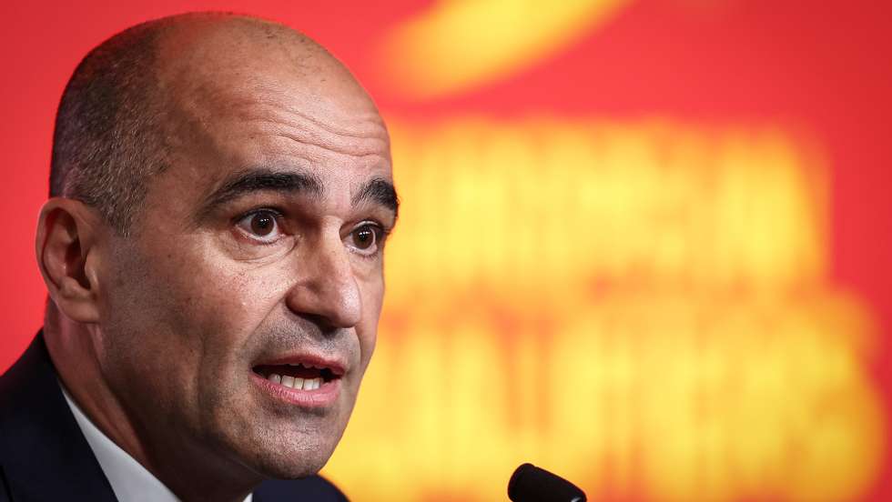 O selecionador português, Roberto Martínez, durante uma conferência de imprensa de divulgação dos convocados para os jogos da fase de qualificação do Euro 2024, com o Liechtenstein e o Luxemburgo, na Cidade do Futebol, em Oeiras, 17 de março 2023.  RODRIGO ANTUNES/LUSA