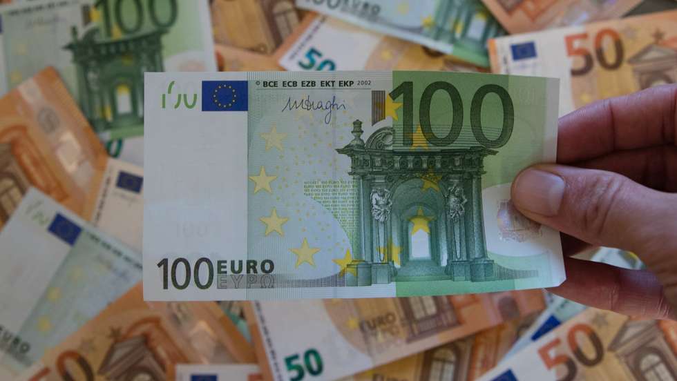 Notas euro dinheiro