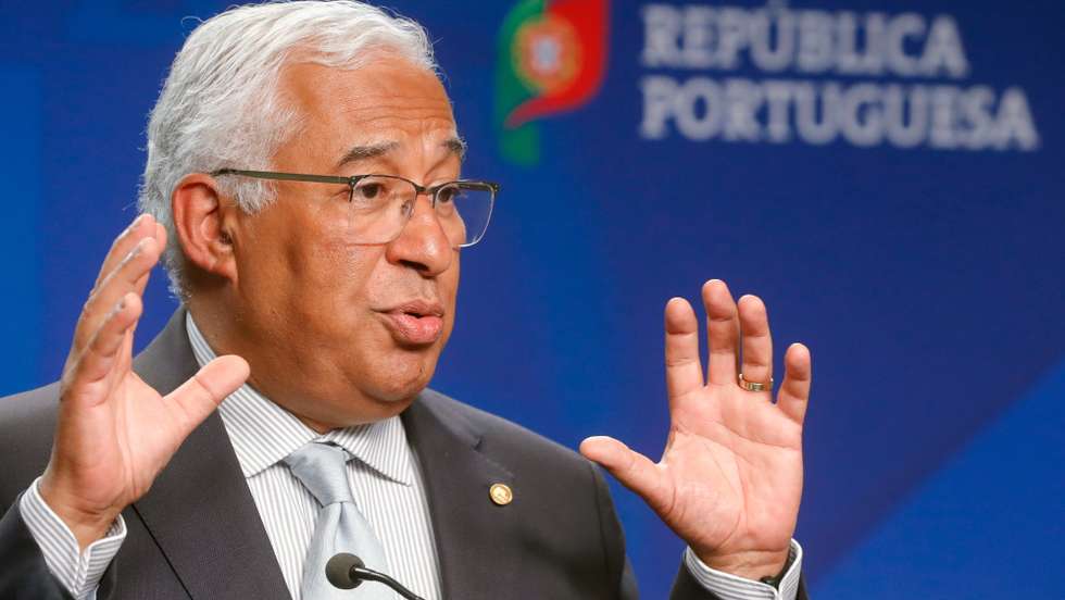 epa10031936 Portugal's Prime Minister Antonio Costa gives a press conference at the end of a EU Summit in Brussels, Belgium, 24 June 2022. EU member states leaders addressed the latest developments concerning the Russian invasion of Ukraine, the membership applications from Ukraine, Moldova and Georgia and economic issues.  EPA/STEPHANIE LECOCQ