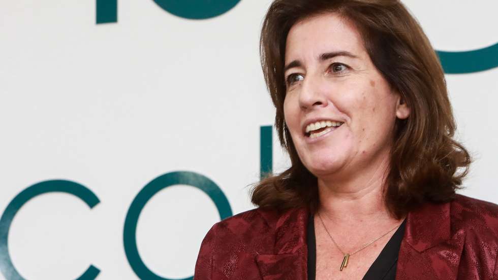 A ministra do Trabalho, Solidariedade e Segurança Social, Ana Mendes Godinho, durante uma visita à Ensiguarda, Escola Profissional da Guarda, por ocasião dos seus 15 anos a qualificar e a formar jovens para o mercado de trabalho, Guarda, 16 de setembro de 2022. MIGUEL PEREIRA DA SILVA/LUSA