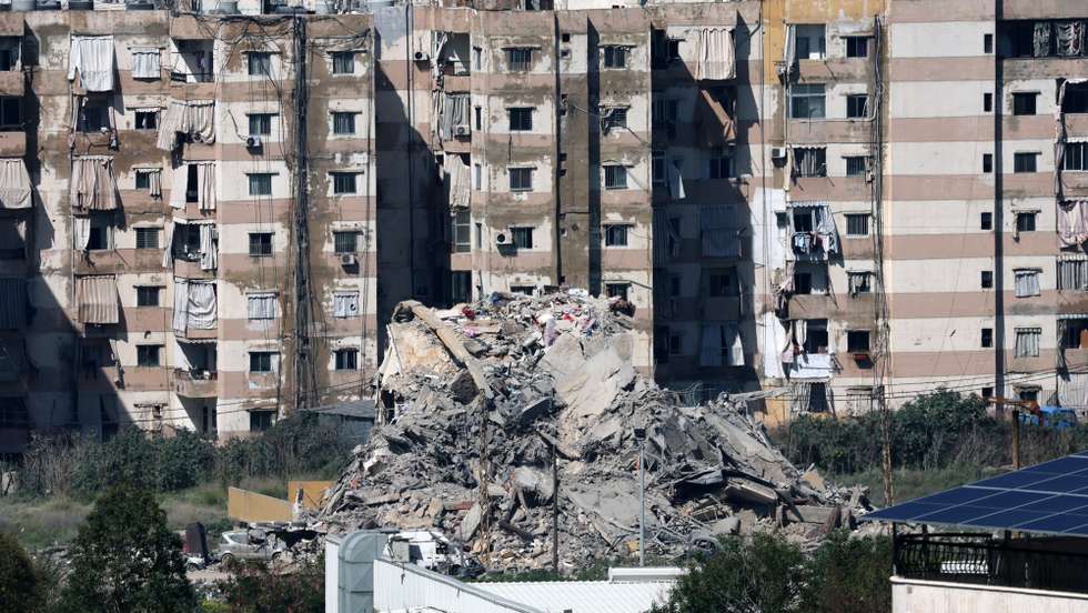 epa12811685 The rubble of a building targeted in an Israeli airstrike on Dahieh, in the southern suburbs of Beirut, Lebanon, 11 March 2026. According to the Lebanese Ministry of Public Health, as of 10 March 2026, over 550 people have been killed and more than 1,400 others injured in airstrikes across Beirut's southern suburbs and villages in southern Lebanon since the start of renewed hostilities. The Israeli military stated it is conducting strikes across the country targeting Hezbollah infrastructure and personnel.  EPA/WAEL HAMZEH