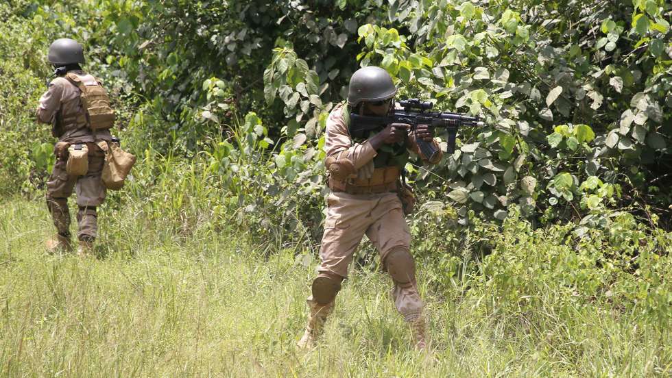 epa10515506 Nigeriens specials forces soldiers takes part in Flintlock 2023 which is a U.S. Africa Command annual special operations event, in Jacqueville, Ivory Coast, 11  March 2023. Flintlock is U.S. Africa Command's first and largest annual special operations exercise combining military and law enforcement to build the capabilities of African and international special operations forces. The exercise, which has been held since 2005, is conducted on the basis of mutual respect and collaboration to advance the common interests of regional stability. The host countries this year are Ghana and Ivory Coast, about 1300 soldiers from 30 countries are participating. Flintlock aims to build the capacity of key partner countries in the region to counter violent extremist groups, collaborate across borders and keep their people safe, while respecting human rights and building trust with civilian populations. The African countries participating this year are Burkina Faso, Cape Verde, Cameroon, Chad, CÃ´te d'Ivoire, Ghana, Libya, Mauritania, Niger, Nigeria, Senegal, South Africa, Togo, Morocco and Tunisia. Other participants are Austria, Belgium, Brazil, Canada, Czech Republic, Denmark, France, Germany, Italy, Netherlands, Poland, Spain, UK United and the United States, according to U.S. Africa Command's official website.  EPA/LEGNAN KOULA