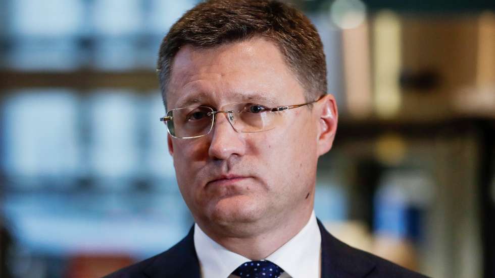 epa07956577 Russian Minister of Energy Alexander Novak speaks to the press after a Trilateral Gas Talks  between the European Union, Russia and Ukraine at the EU Commission headquarters in Brussels, Belgium, 28 October 2019.  EPA/STEPHANIE LECOCQ