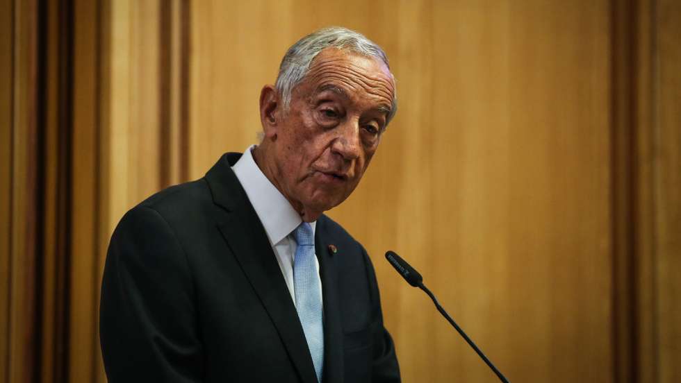 O Presidente da República, Marcelo Rebelo de Sousa discursa durante a cerimonia de abertura solene do Ano Letivo da Academia da Força Aérea, na Base Aérea N.º 1, em Sintra, 29 de novembro de 2022. RODRIGO ANTUNES/LUSA