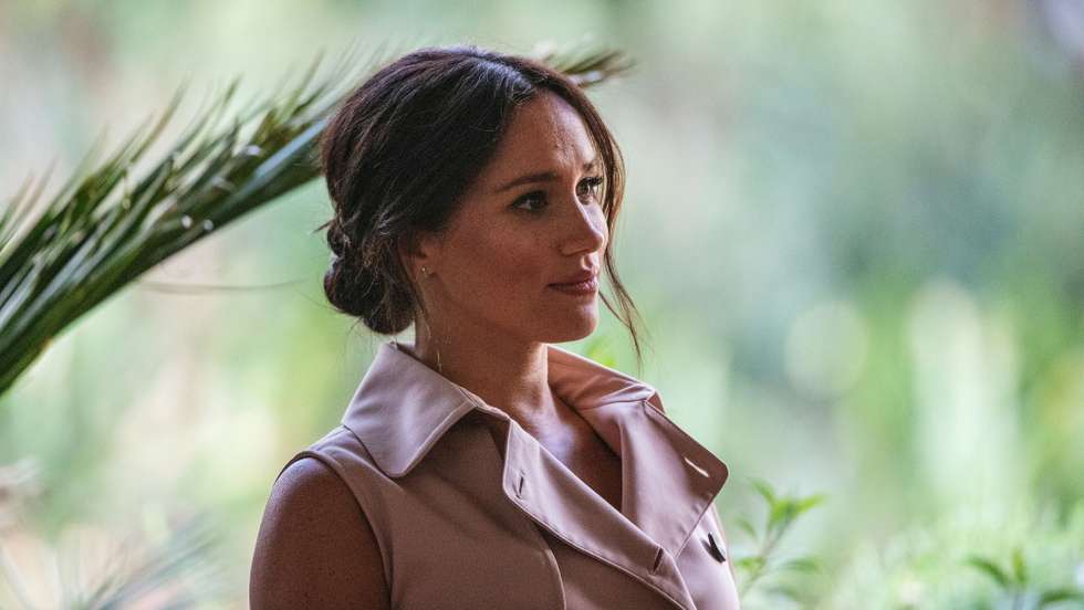 Meghan em outubro de 2019, quando esteve com Graça Machel, viúva de Nelson Mandela, durante a sua tour com o príncipe Harry, pela África do Sul