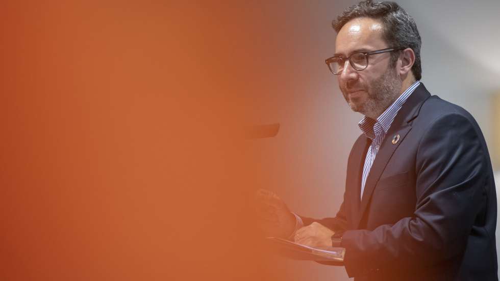 Jorge Moreira da Silva, candidato à liderança do PSD participa no debate "Os valores da Social Democracia" - A Liderança em Debate", na 7.ª Academia de Formação Política para Mulheres do PSD, em Vila Nova de Gaia, 30 de abril de 2022. RICARDO CASTELO/LUSA