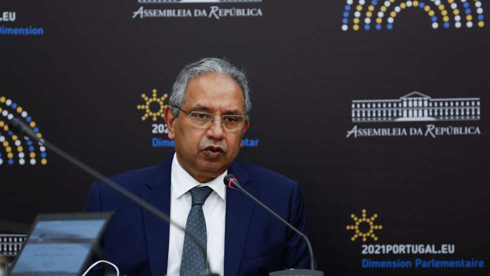O ministro do Planeamento, Nelson de Sousa, durante a sua audição perante a Comissão de Economia, Inovação, Obras Públicas e Habitação, na Assembleia da República, em Lisboa, 30 de junho de 2021. ANTÓNIO COTRIM/LUSA