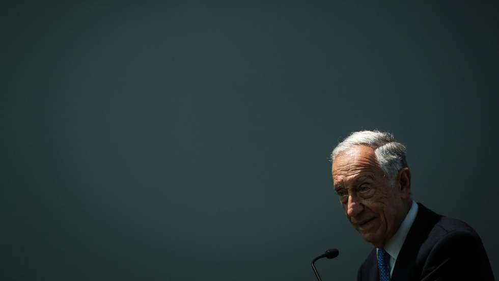 O Presidente da República, Marcelo Rebelo de Sousa, discursa durante o encontro "Portugal XXI: País de Futuro", em Cascais, 11 de maio de 2022.  RODRIGO ANTUNES/LUSA