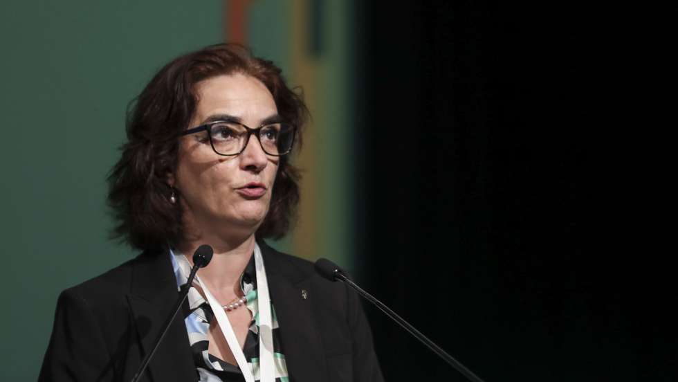 Ministra da Ciência, Tecnologia e Ensino Superior, Elvira Fortunato, intervém no Encontro Ciência 2022 a decorrer no Centro de Congressos de Lisboa, 16 de maio de 2022. MIGUEL A. LOPES/LUSA