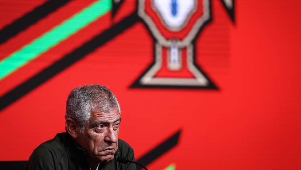 Portugal soccer team head coach Fernando Santos attends a press conference at Cidade do Futebol in Oeiras, outskirts of Lisbon, Portugal, 08 June 2022. Portugal will play against the Czech Republic on June 09th and Switzerland on June 12th for the upcoming UEFA Nations League. RODRIGO ANTUNES/LUSA
