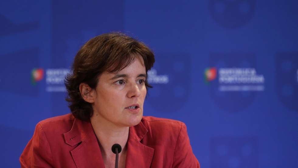 A ministra da Presidência, Mariana Vieira da Silva, durante o briefing da reunião do Conselho de Ministros, em Lisboa, 23 de junho de 2022. TIAGO PETINGA/LUSA