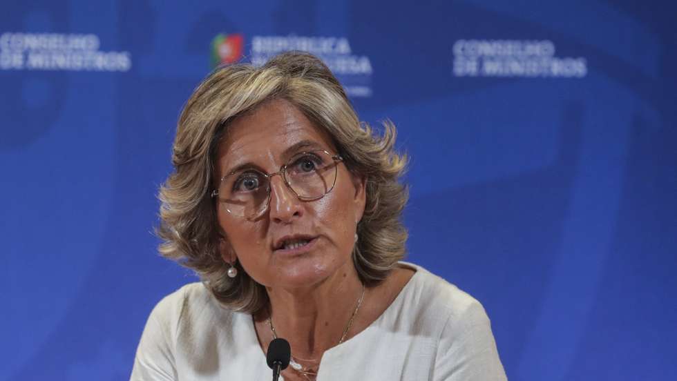 A ministra da Coesão Territorial, Ana Abrunhosa, durante o briefing do Conselho de Ministros Extraordinário, em Lisboa, 19 de julho de 2022. TIAGO PETINGA/LUSA