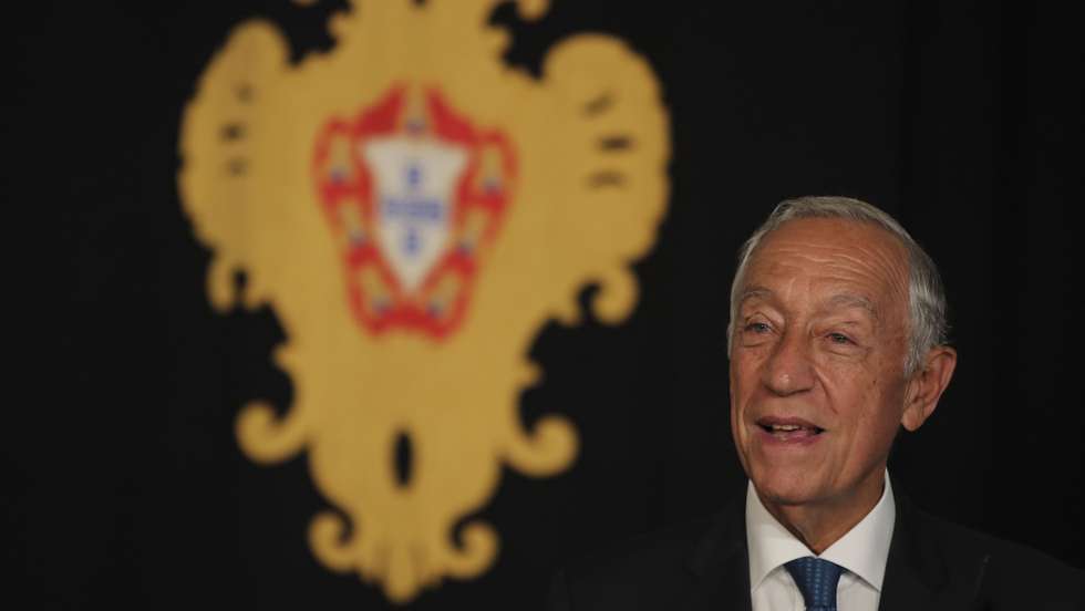 O Presidente da República, Marcelo Rebelo de Sousa, durante uma conferência de imprensa conjunta com o Presidente da República de Cabo Verde, José Maria Neves (ausente da foto), no Palácio de Belém, Lisboa, 28 de julho de 2022. MANUEL DE ALMEIDA/LUSA