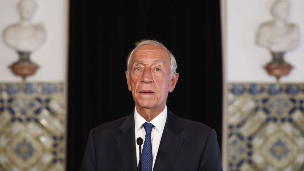O Presidente da República, Marcelo Rebelo de Sousa, fala aos jornalistas após uma audiência com a Comissão Independente criada para investigar abusos sexuais na Igreja Católica Portuguesa, no Palácio de Belém, em Lisboa, 05 de agosto de 2022. ANTÓNIO PEDRO SANTOS/LUSA