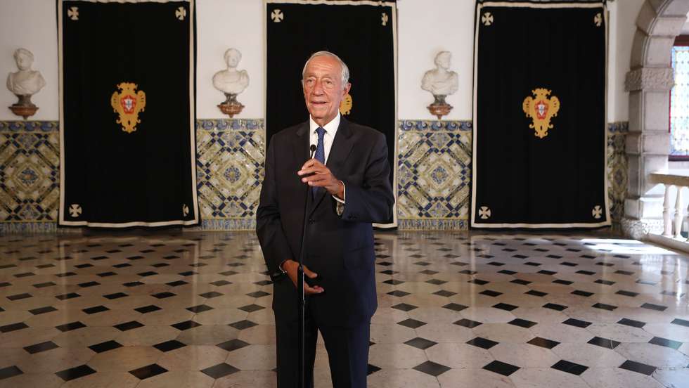 O Presidente da República, Marcelo Rebelo de Sousa, fala aos jornalistas após uma audiência com a Comissão Independente criada para investigar abusos sexuais na Igreja Católica Portuguesa, no Palácio de Belém, em Lisboa, 05 de agosto de 2022. ANTÓNIO PEDRO SANTOS/LUSA
