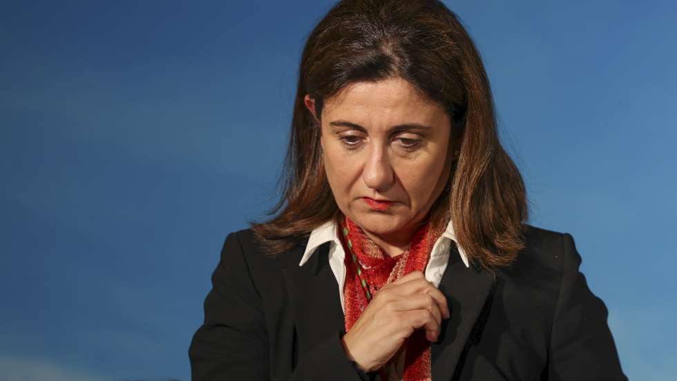 A CEO da TAP, Christine Ourmières-Widener, durante a conferência de imprensa na sede, em Lisboa, 23 de novembro de 2022. TIAGO PETINGA/LUSA