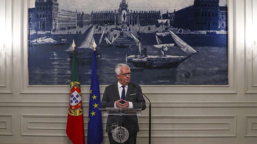 Minister of Internal Administration, Eduardo Cabrita, speaks to journalists during a statement to the media, as part of the prosecution of the driver of the car in which he was following and who fatally ran over a worker on the A6 highway has been charged with homicide by negligence, according to a Public Ministry indictment released today, at the Ministry of Internal Administration, in Lisbon, Portugal, 3 December 2021. ANTONIO COTRIM/LUSA