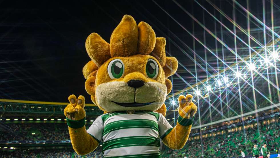 Mascote do Sporting está não só nos jogos no estádio e no pavilhão leoninos mas também em alguns fora, como aconteceu recentemente em Londres