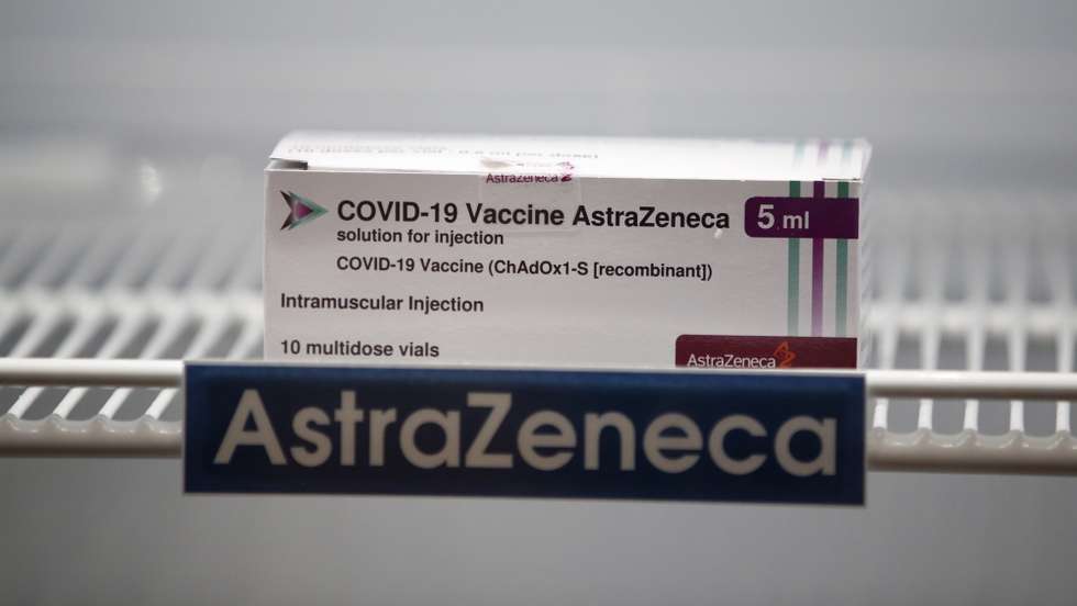 epa09069145 A box of vaccine against COVID-19 developed by AstraZeneca is displayed in storage inside a pharmaceutical refrigerator after the cancelation and postponement of the vaccinate event for the Prime Minister and cabinet ministers due to reports of side effect, at Bamrasnaradura Infectious Diseases Institute in Nonthaburi province, Thailand, 12 March 2021. Thai Prime Minister and his cabinet ministers abruptly postponed their vaccination against COVID-19 with AstraZeneca vaccine due to the reports on blood clots after inoculation.  EPA/RUNGROJ YONGRIT