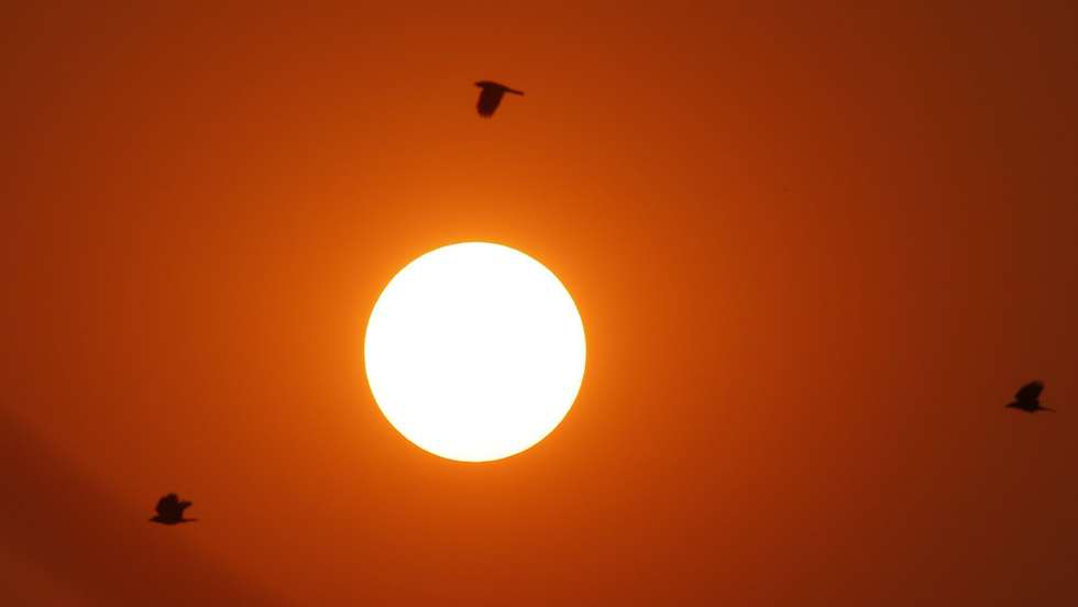 O sol no Nepal
