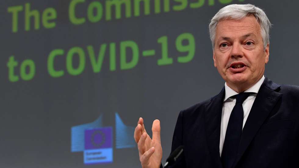 epa09079861 European Commissioner for Justice Didier Reynders during a press conference following a college meeting to introduce draft legislation on a common EU Covid-19 vaccination certificate, in Brussels, Belgium, 17 March 2021. The European Commission announced the introduction of vaccination certificates, so-called 'Digital Green Certificate', for people vacinnated against Covid-19 in which the holder will provide informations on COVID-19 vaccination, recovery and test results by the end of summer. The certificate shall facilitate free travel within the EU under coronavirus pandemic restrictions.  EPA/JOHN THYS / POOL  EPA-EFE/JOHN THYS / POOL