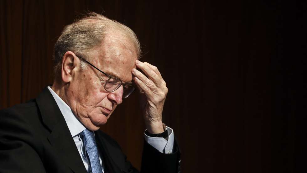 Foto de arquivo de 07 de maio de 2019 do antigo Presidente da República Jorge Sampaio, que morreu hoje aos 81 anos, em Lisboa, 10 de setembro de 2021. O ex-chefe de Estado estava internado desde dia 27 de agosto no Hospital de Santa Cruz, em Lisboa, com dificuldades respiratórias. Jorge Sampaio foi Presidente da República durante dois mandatos, entre 1996 e 2006. JOSÉ SENA GOULÃO / LUSA
