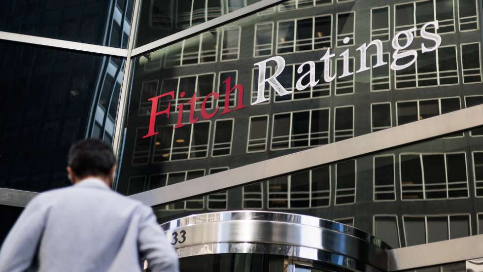 epa10781804 The offices of Fitch Ratings, one of three major credit rating agencies, in New York, New York, USA, 02 August 2023. Fitch downgraded the United States government credit rating from AAA to AA+, a change the company partially attributed to politics around the recent debt ceiling standoff.  EPA/JUSTIN LANE