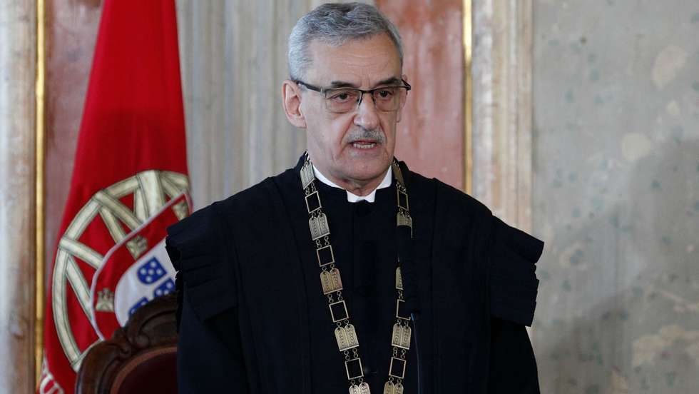 O novo presidente do Supremo Tribunal de Justiça, juiz conselheiro Henrique Luís de Brito de Araújo, intervem  durante a sua tomada de posse, Lisboa, 07 de junho de 2021.  ANTÓNIO COTRIM/LUSA