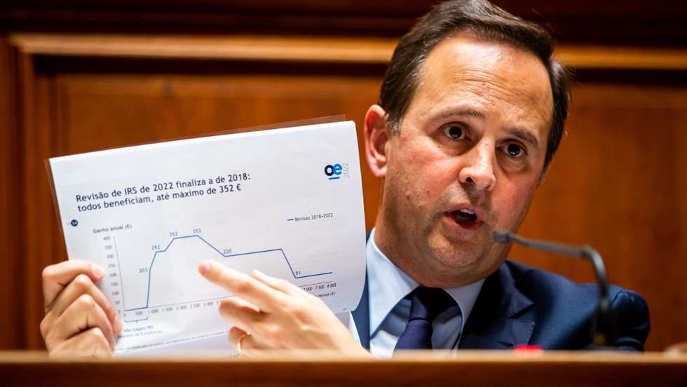 O ministro das Finanças, Fernando Medina, durante a sua audição na comissão de Orçamento e Finanças, na Assembleia da República em Lisboa, 13 de maio de 2022. JOSÉ SENA GOULÃOLUSA