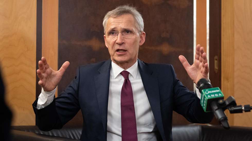 epa11326829 NATO Secretary General Jens Stoltenberg at Fiumicino airport before his departure from Rome, Italy, 08 May 2024. Italian Prime Minister Meloni told visiting NATO Secretary General Jens Stoltenberg at her office in Rome that the Alliance should address challenges on its southern flank, the PM's office at Palazzo Chigi said in a statement. "At the centre of the talks were the topical issues of the Atlantic agenda in the context of the preparations for the NATO summit in Washington in July", Chigi said.  EPA/TELENEWS