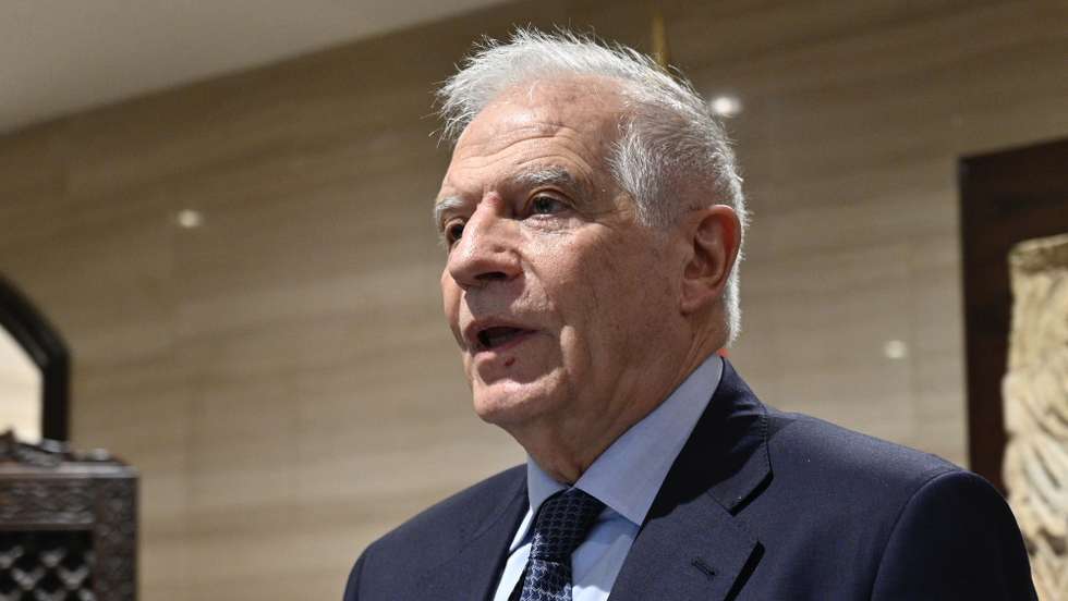 epa11737797 European Union High Representative for Foreign Affairs and Security Policy Josep Borrell speaks during a press conference following a meeting with Lebanese Parliament Speaker Nabih Berri (not pictured), in Beirut, Lebanon, 24 November 2024. Borrell is on a five-day tour in the Middle East during which he will visit Jordan, Cyprus and Lebanon. More than 3,670 people have been killed and more than 15,400 others injured in Lebanon since the escalation in hostilities between Israel and Hezbollah, Lebanon's Ministry of Health stated.  EPA/WAEL HAMZEH