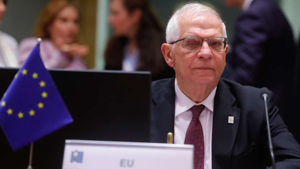 epa09937455 High Representative of the European Union for Foreign Affairs and Security Policy, Josep Borrell, looks on at the start of the sixth 'Brussels Conference on Supporting the future of Syria and the region' at the European Council in Brussels, Belgium, 10 May 2022.  EPA/STEPHANIE LECOCQ