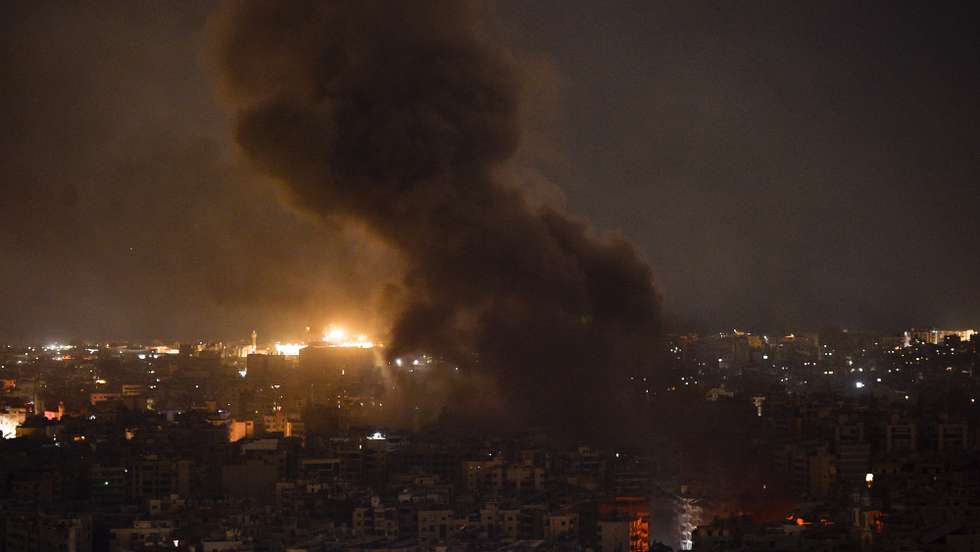 epa11648313 Smoke rises as a result of an Israeli airstrike at Dahieh Hadath area in the southern suburb of Beirut, Lebanon, late 07 October 2024. According to the Lebanese Minister of Health, more than 2,000 people have been killed and more than 9,600 others have been injured in Lebanon since the beginning of the Israeli-Hezbollah conflict. Israel's military stated on 07 October, that the Israeli Air Force (IAF) has conducted 'extensive strikes' on Hezbollah targets in southern Lebanon.  EPA/WAEL HAMZEH