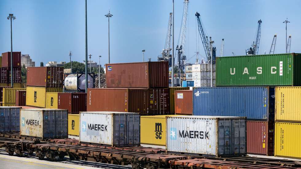 Comboio de mercadorias no terminal de Leixões, Matosinhos, 13 de junho de 2024. JOSÉ COELHO/LUSA