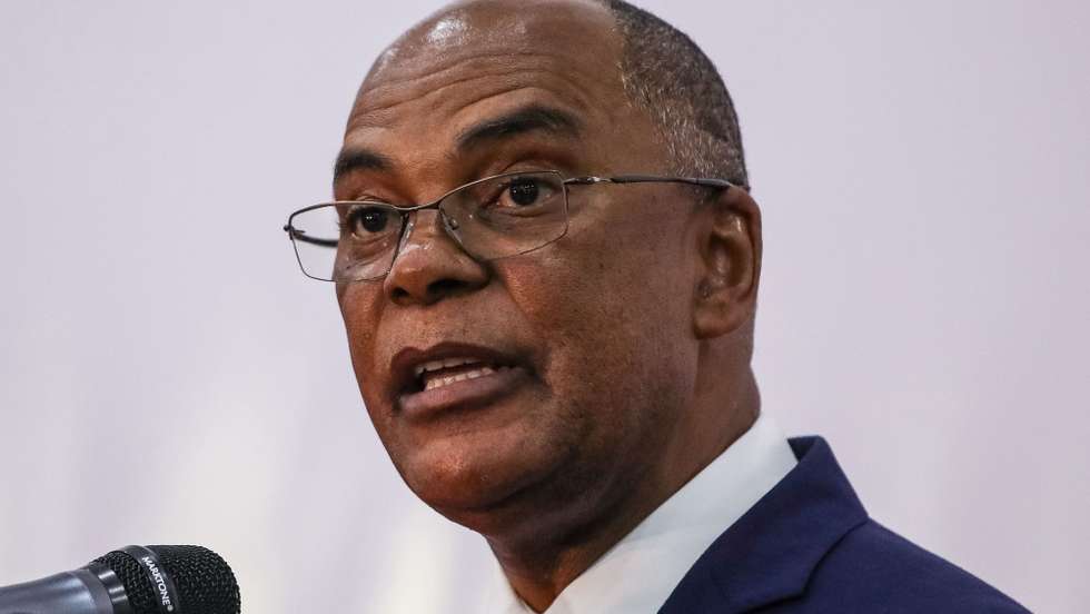 Adalberto Costa Junior, presidential candidate of UNITA (National Union for the Total Independence of Angola) while reading a communiqué to the media in which it does not recognize the MPLA's victory, at the party headquarters  in Luanda, Angola, 26 August 2022. The general elections will define the composition of parliament and the names of the President and Vice President of the Republic. PAULO NOVAIS/LUSA