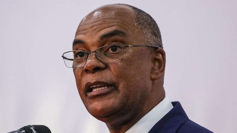Adalberto Costa Junior, presidential candidate of UNITA (National Union for the Total Independence of Angola) while reading a communiqué to the media in which it does not recognize the MPLA's victory, at the party headquarters  in Luanda, Angola, 26 August 2022. The general elections will define the composition of parliament and the names of the President and Vice President of the Republic. PAULO NOVAIS/LUSA