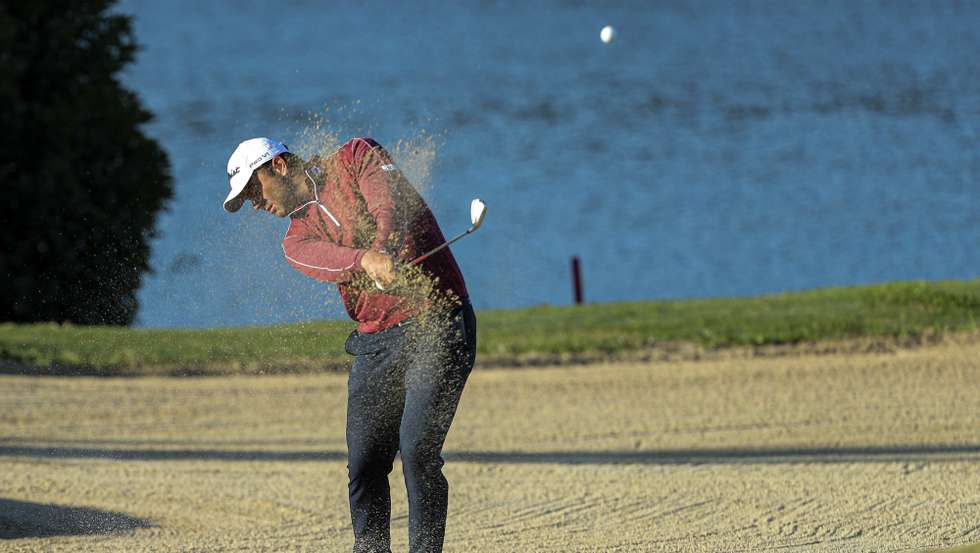O golfista português Ricardo Santos no primeiro dia do Portugal Masters 2021. 4 de novembro de 2021