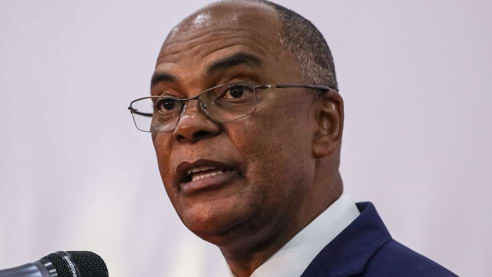 Adalberto Costa Junior, presidential candidate of UNITA (National Union for the Total Independence of Angola) while reading a communiqué to the media in which it does not recognize the MPLA's victory, at the party headquarters  in Luanda, Angola, 26 August 2022. The general elections will define the composition of parliament and the names of the President and Vice President of the Republic. PAULO NOVAIS/LUSA