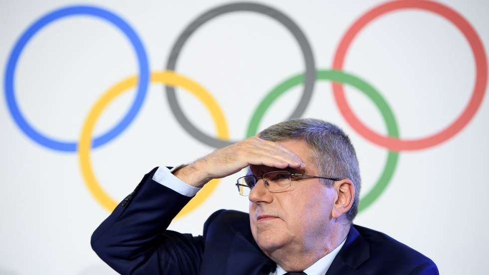epa09065674 (FILE) International Olympic Committee (IOC) President Thomas Bach from Germany attends a press conference after the executive board meeting of the IOC in Lausanne, Switzerland, 06 December 2017 (reissued on 10 March 2021). Thomas Bach has been re-elected President of the International Olympic Committee (IOC) to serve a final four-year term, the IOC announed on 10 March 2021.  EPA/LAURENT GILLIERON