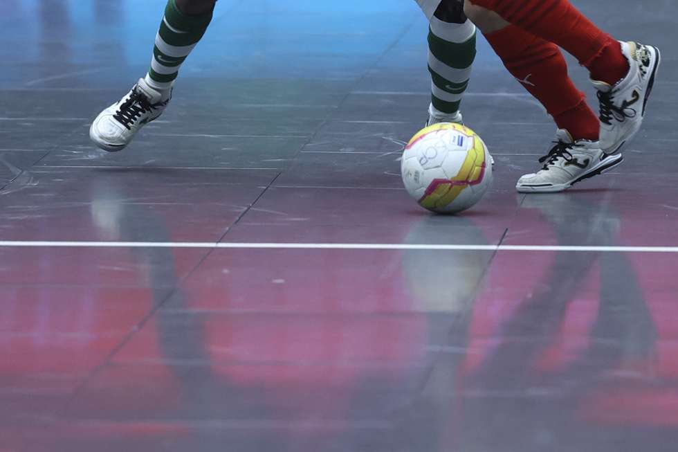 3.º jogo do play-off final, da Liga de Futsal entre o Sporting CP e o SC Braga, disputado no Pavilhão João Rocha, em Lisboa, 15 de junho de 2024. MANUEL DE ALMEIDA/LUSA